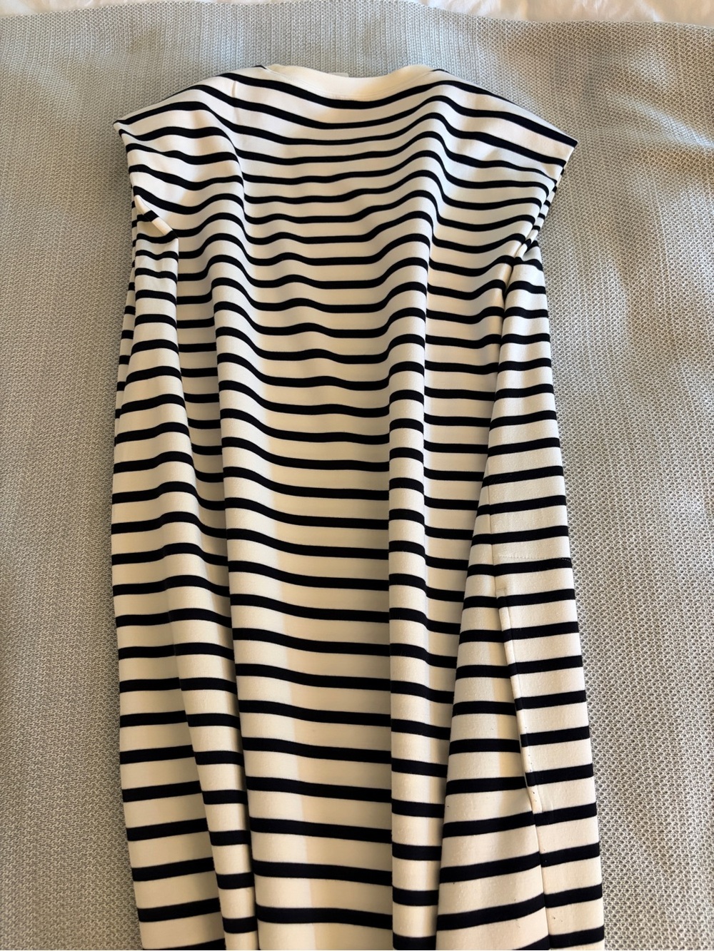 SPANX Black and White Striped Tank Dress